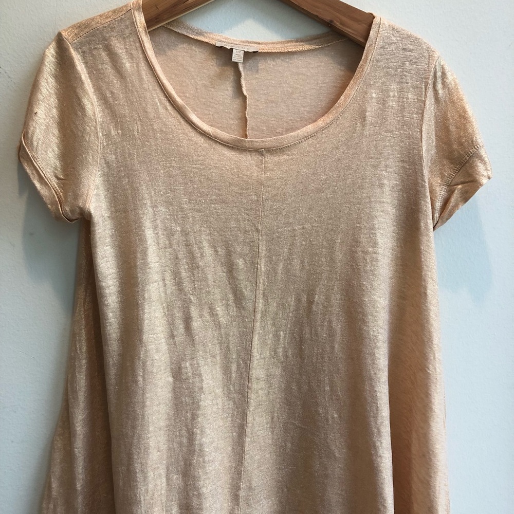 Anthropologie Gold Bordeaux Shirt